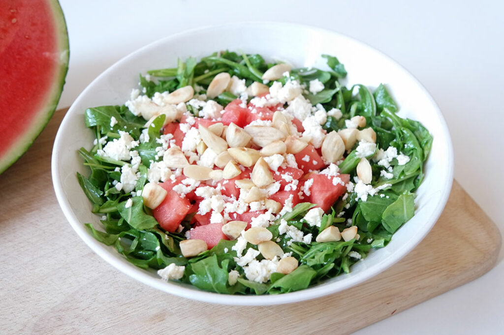 wassermelone feta salat gesund clean eating