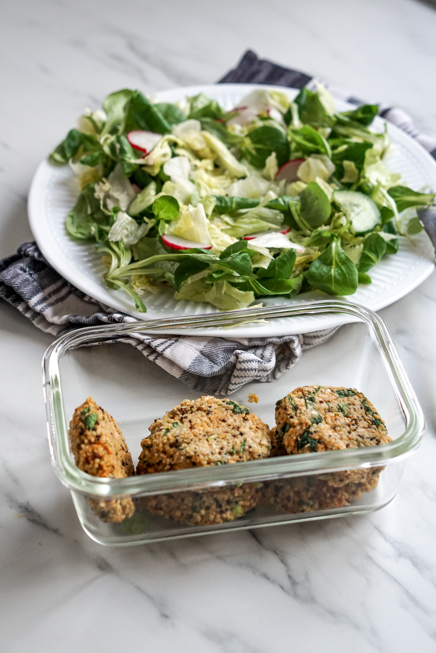 Spinat Quinoa Patties Bällchen