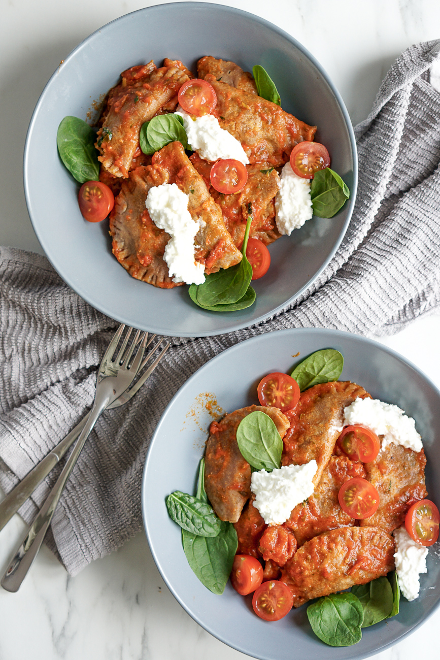 Vollkorn ravioli Gemüsefüllung gesund zuckerfrei