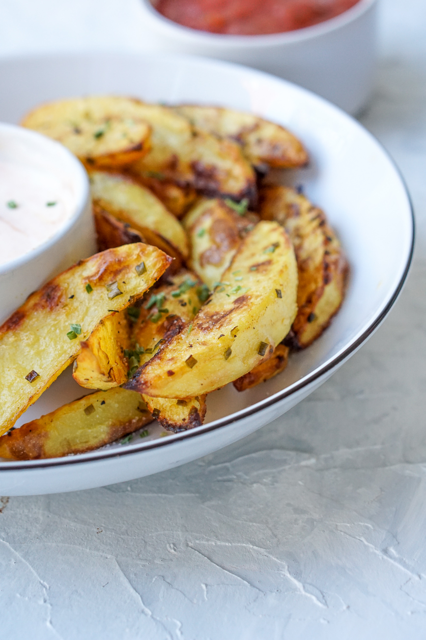 knusprige diy pommes selbstgemacht Backofen gesund