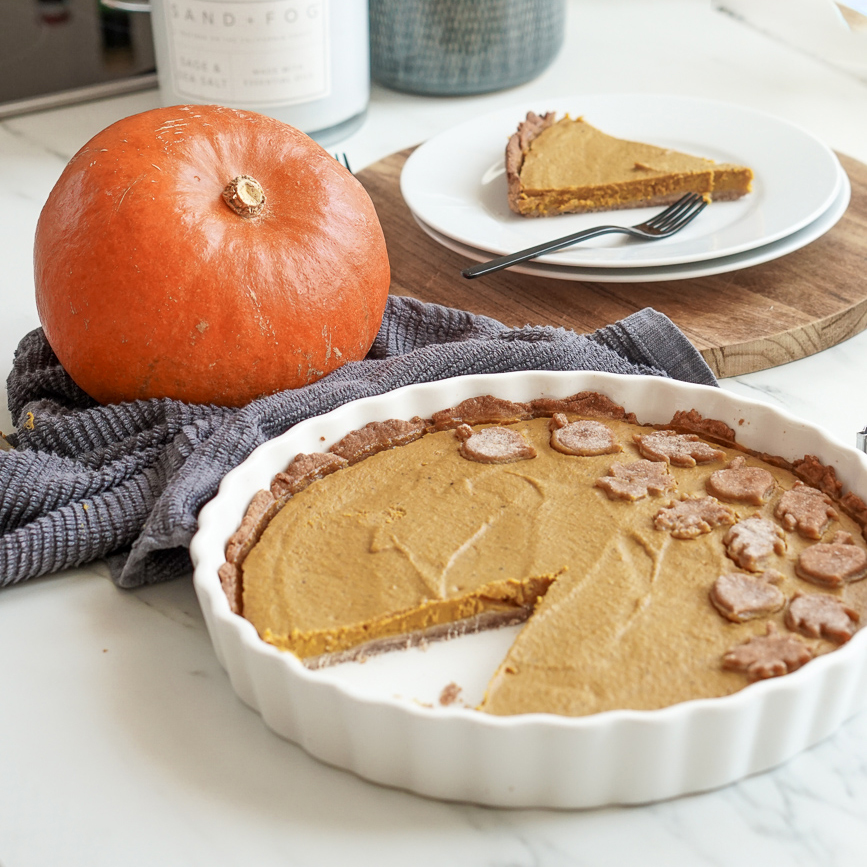 Kürbiskuchen Pumpkin Pie Clean eating gesundes rezept
