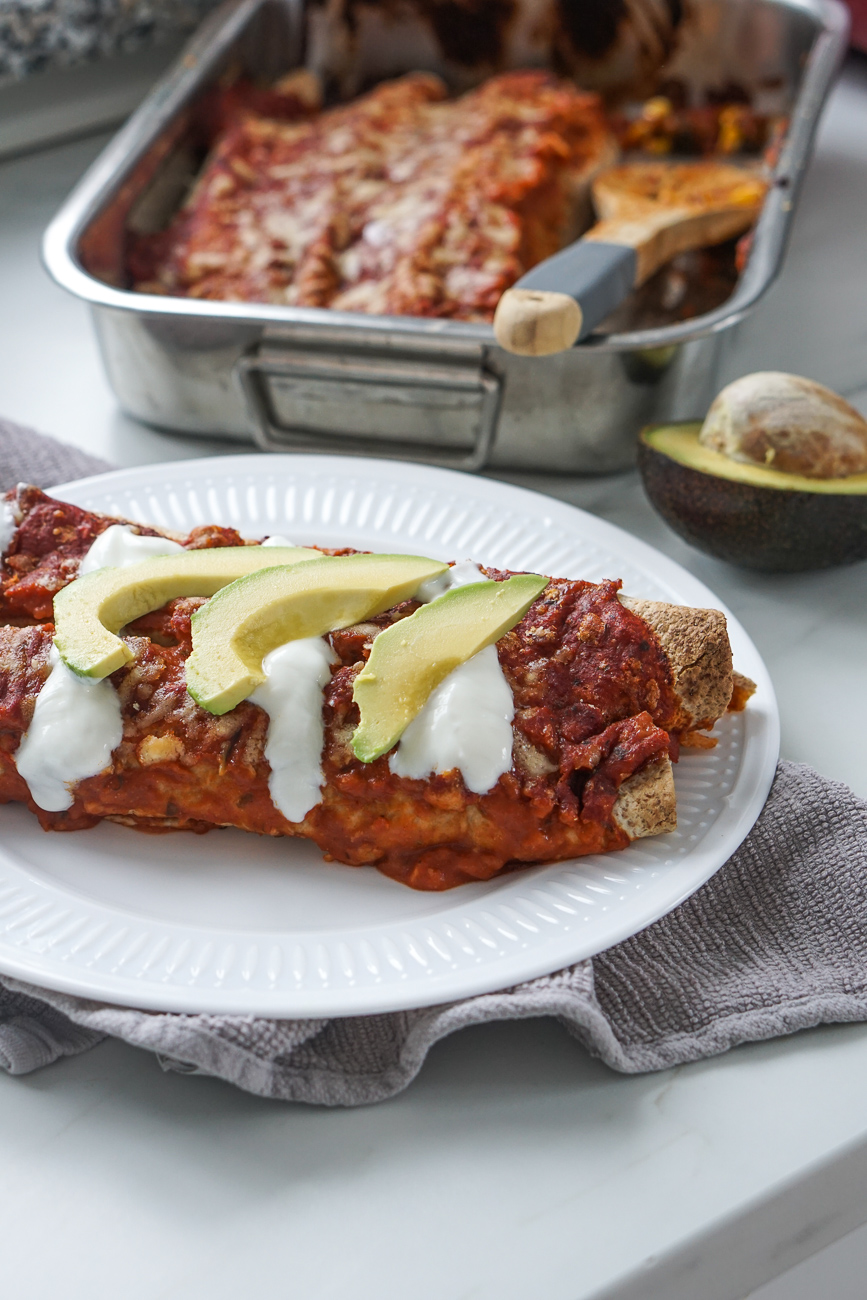 vegetarische enchiladas gesund Vollkorn clean eating rezept einfach