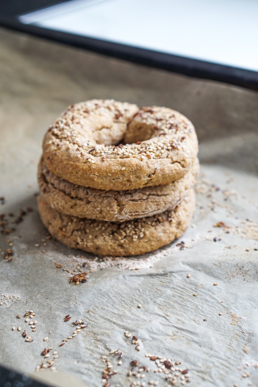 Hafer bagel gesund Vollkorn clean eating rezept