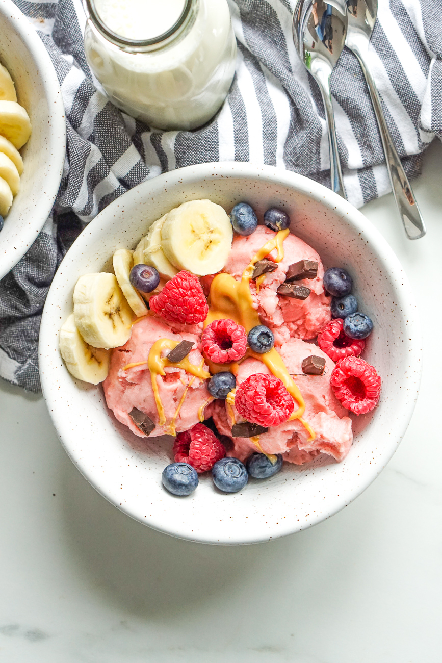 eis frühstück gesund nice cream rezept vegetarisch