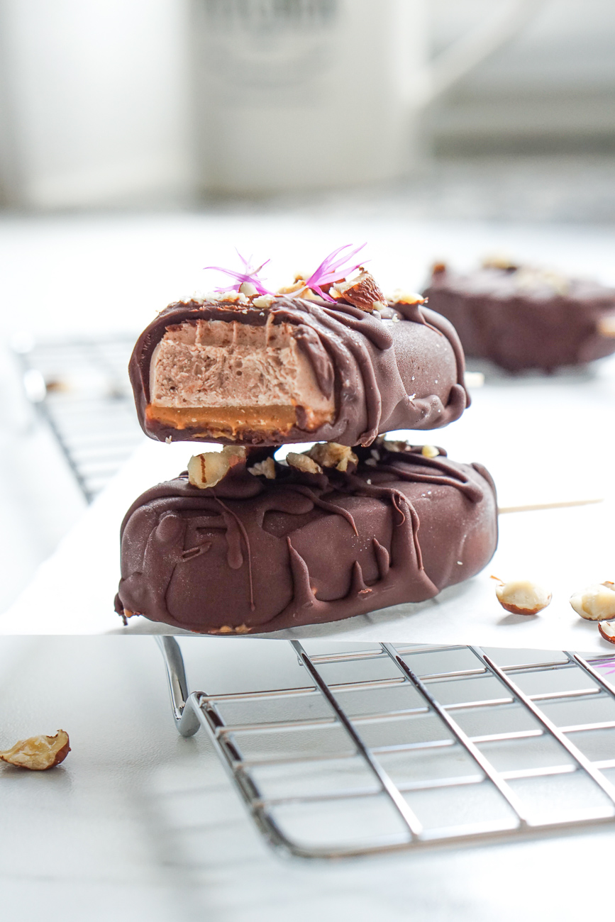 Schokoladen Haselnuss magnum eisform selbstgemacht gesundes eis