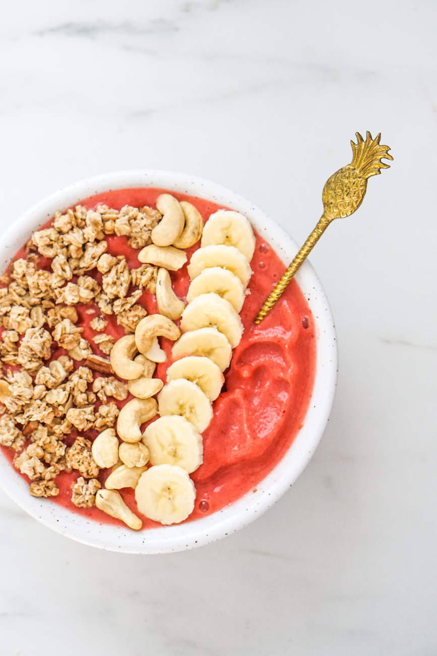 sorbet eis gesund selbstgemacht granola frühstück