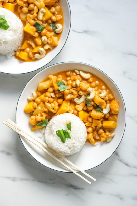 kichererbsen kokos mango curry clean eating gesund rezept einfach schnell