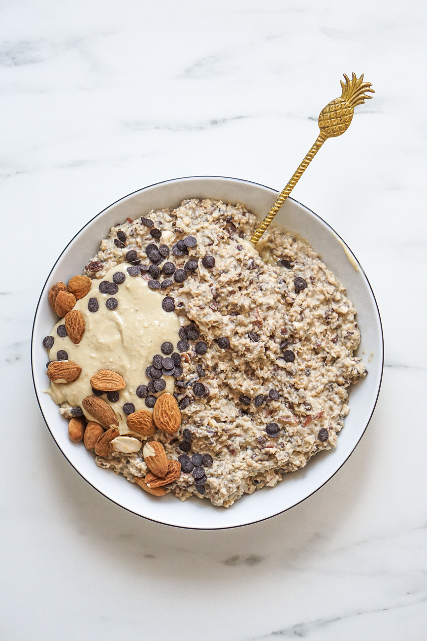 clean eating frühstück rezept idee gesund overnight oats cookie dough